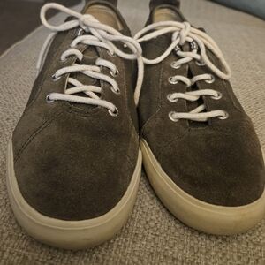 Keds Womans Olive Green Suede & Canvas Sneakers Sz. 9